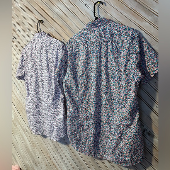 Bonobos Short-Sleeve Floral Casual Button-Downs 2 Pack Blue Pink White - Picture 11 of 11